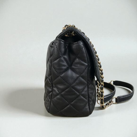 MICHAEL KORS Sloan Chain Quilted Leather Shoulder Bag Black Holiday Office Party - Picture 5 of 13